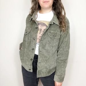 Vintage Green and Cream Jean Jacket